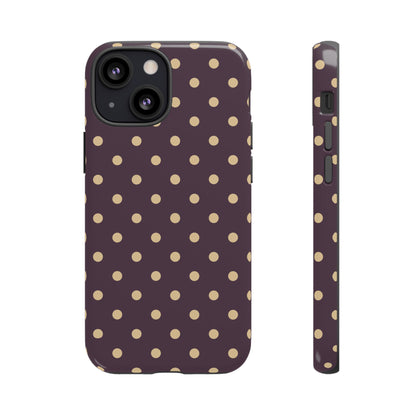 Purple with Yellow Dot Pattern Phone Case