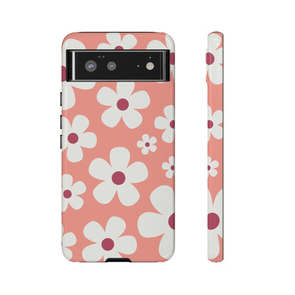 Google Pixel 6 / Glossy Phone Case - Cute Pink Daisy Pattern #2 Phone Case