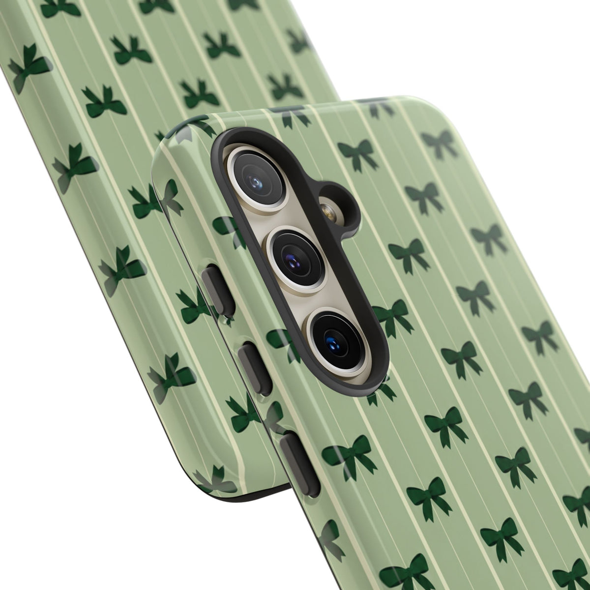 Retro Forest Green Bow Pattern Phone Case