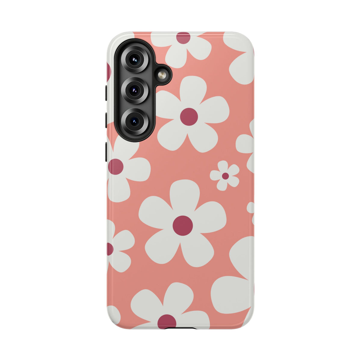 Cute Pink Daisy Pattern #2 Phone Case - Pink Phone Case - Samsung Galaxy S25 Plus / Glossy
