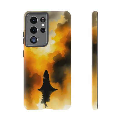 Samsung Galaxy S21 Ultra / Glossy Phone Case - Watercolour Gothic Woman in Black Phone Case