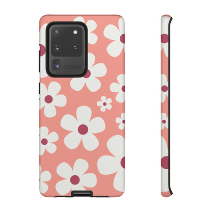 Samsung Galaxy S20 Ultra / Glossy Phone Case - Cute Pink Daisy Pattern #2 Phone Case