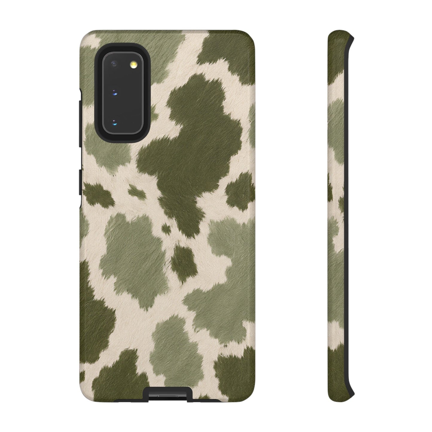 Stylish Olive Green Cow Print Phone Case