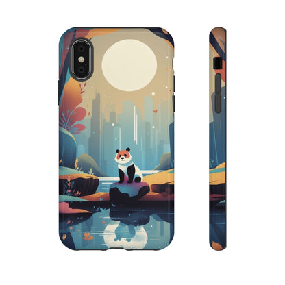 Stylised Panda Design Phone Case - Multicolor Phone Case - iPhone X / Glossy