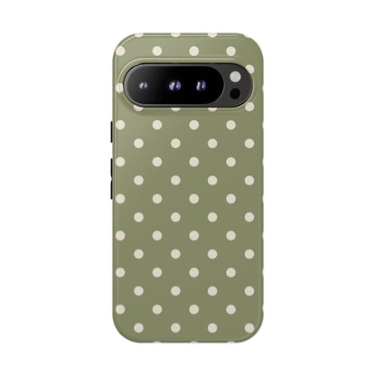 Green & White Dot Pattern Phone Case
