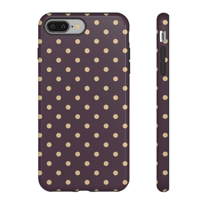 Purple with Yellow Dot Pattern Phone Case