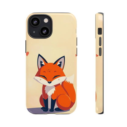 iPhone 13 Mini / Glossy Phone Case - Cute Fox Design Phone Case