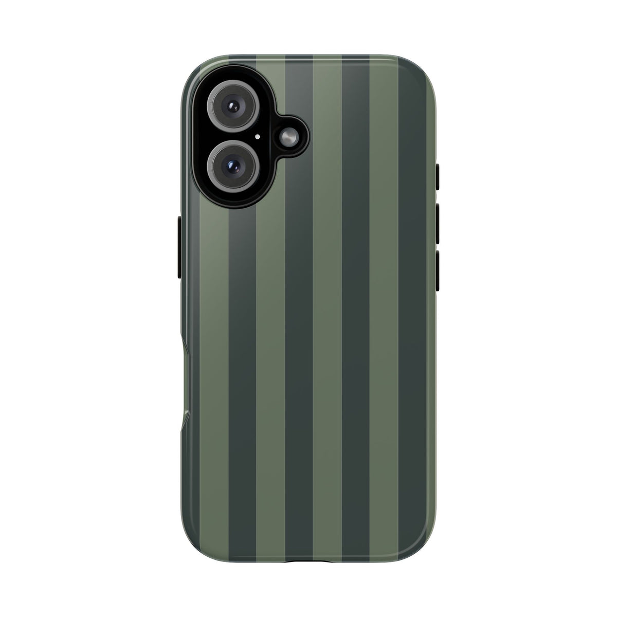 Dark Green Stripe Pattern Phone Case - Green Phone Case - iPhone 16 / Glossy