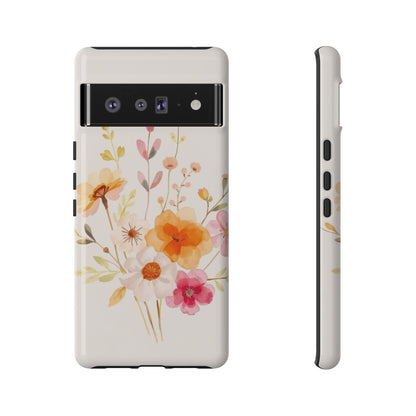 Boho Chic Watercolour Flower Pattern Phone Case - Multicolor Phone Case - Google Pixel 6 Pro / Glossy