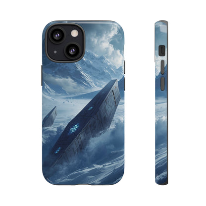 iPhone 13 Mini / Glossy Phone Case - Frozen Alien Wreckage Sci-fi Phone Case