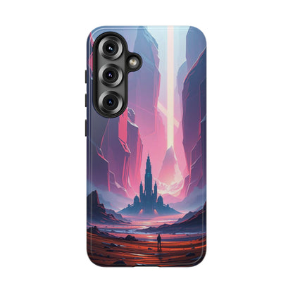 Samsung Galaxy S25 / Glossy Phone Case - Alien Fortress Design Phone Case