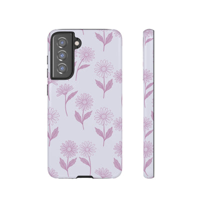Pretty Lilac Daisy Pattern Phone Case