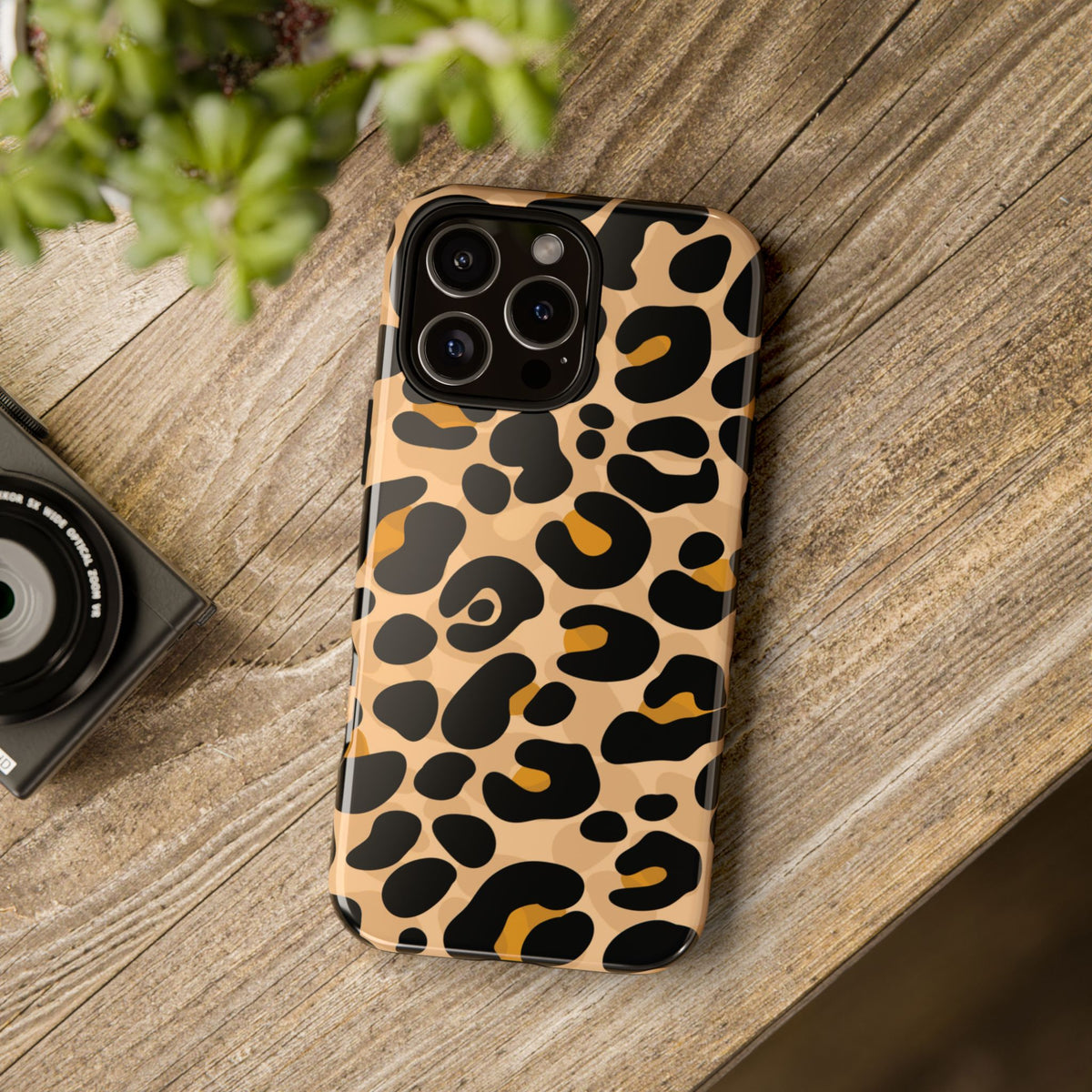 Stylish Mocha Leopard Print Phone Case - Orange Phone Case