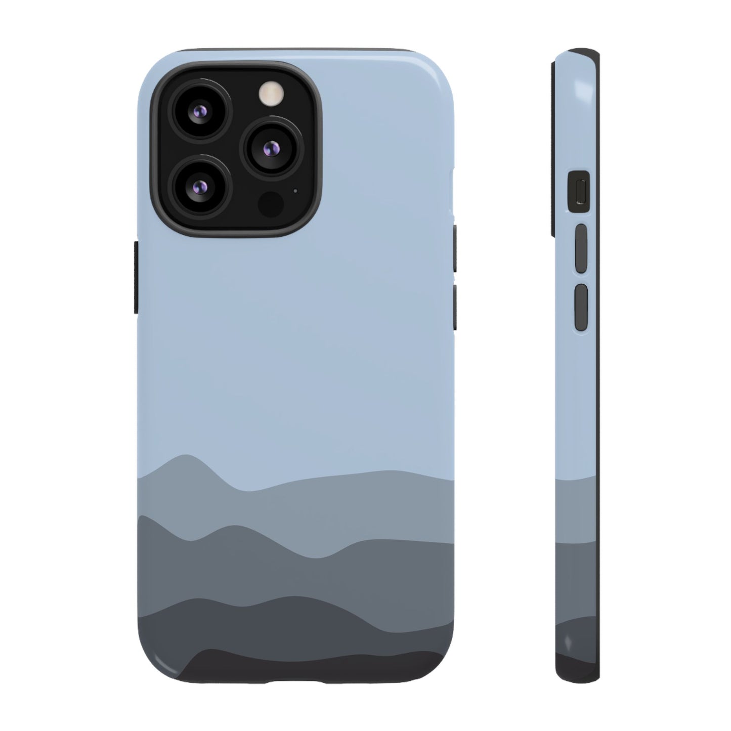 Blue Abstract Waves Protective Phone Case - Blue Phone Case - iPhone 13 Pro / Glossy