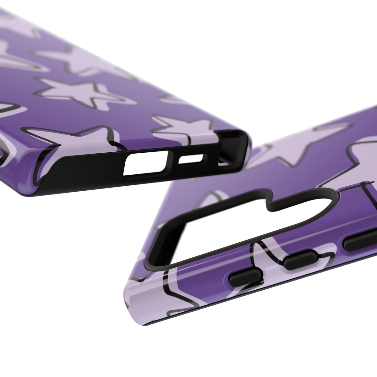 Violet Purple Doodle Star Phone Case