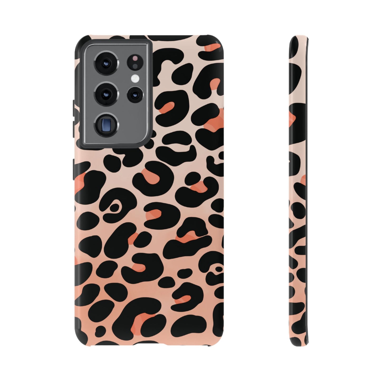 Elegant Peach Leopard Print Phone Case