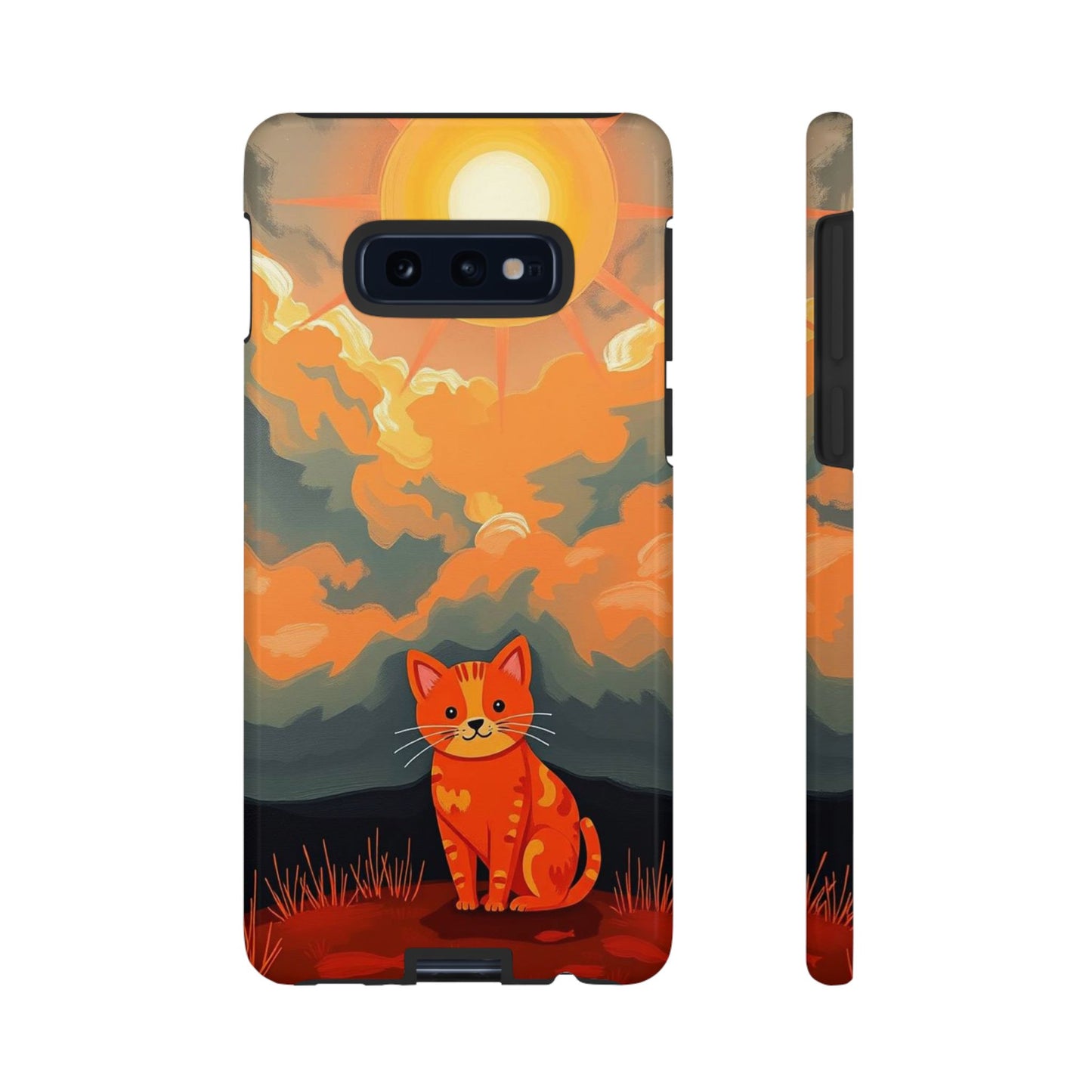 Acrylic Painting Style Cat Design Phone Case