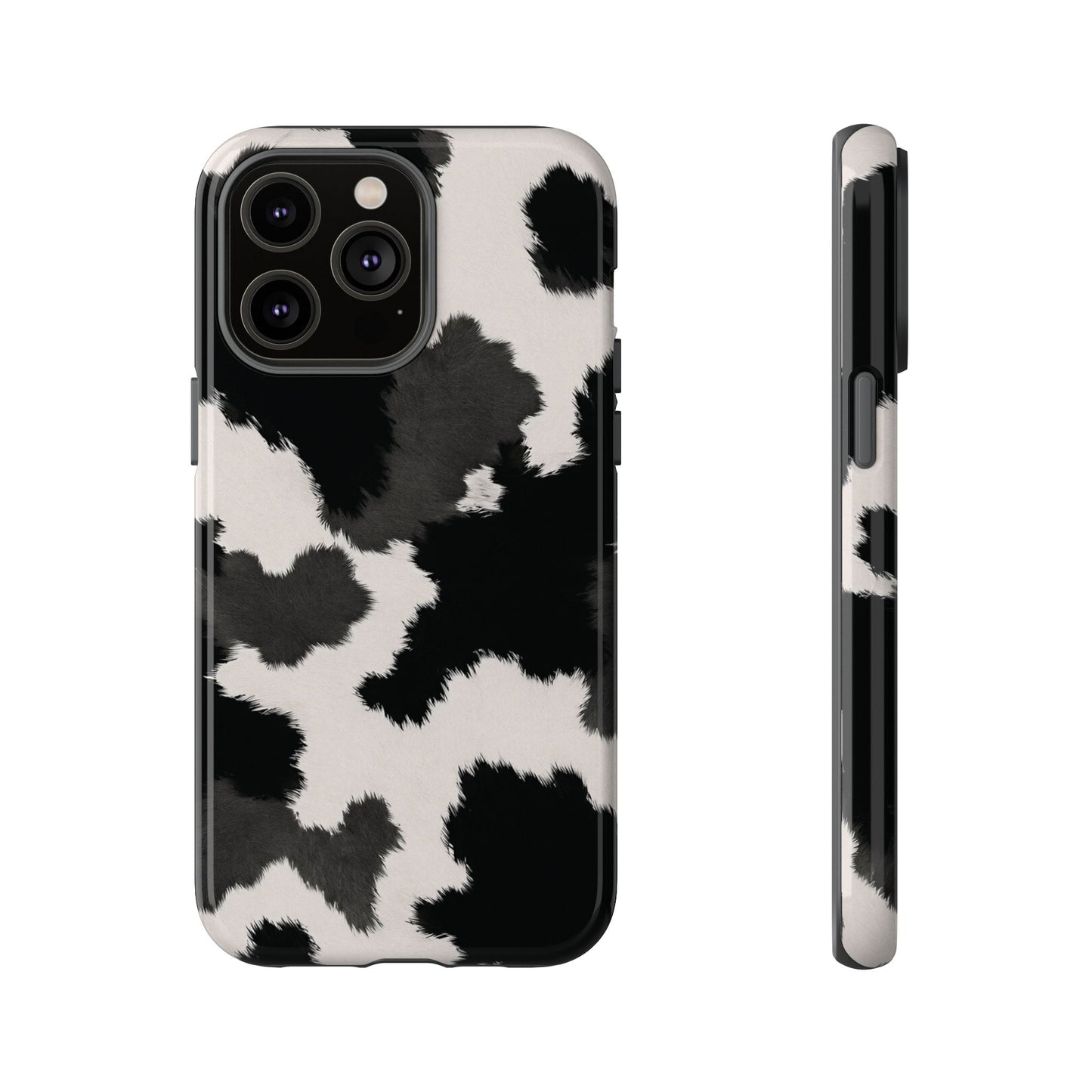 Modern Monochrome Cow Print Phone Case