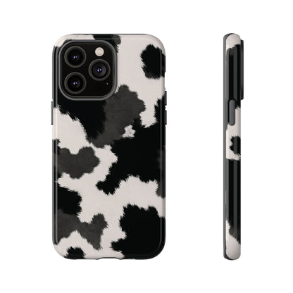 Modern Monochrome Cow Print Phone Case