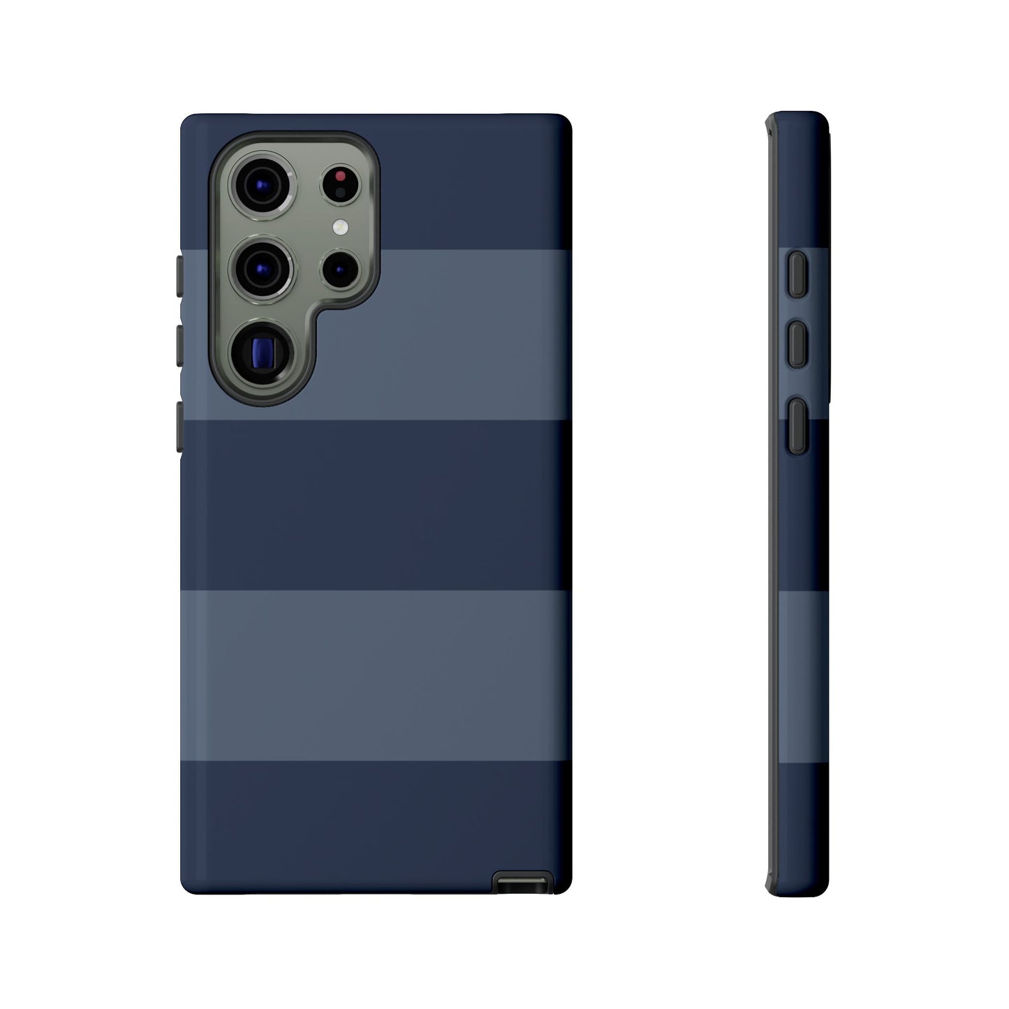 Dark Blue Horizontal Stripe Pattern Phone Case - Blue Phone Case - Samsung Galaxy S23 Ultra / Glossy