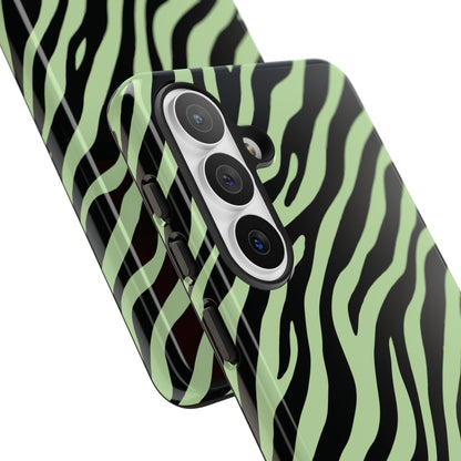 Stylish Mint Zebra Print Phone Case