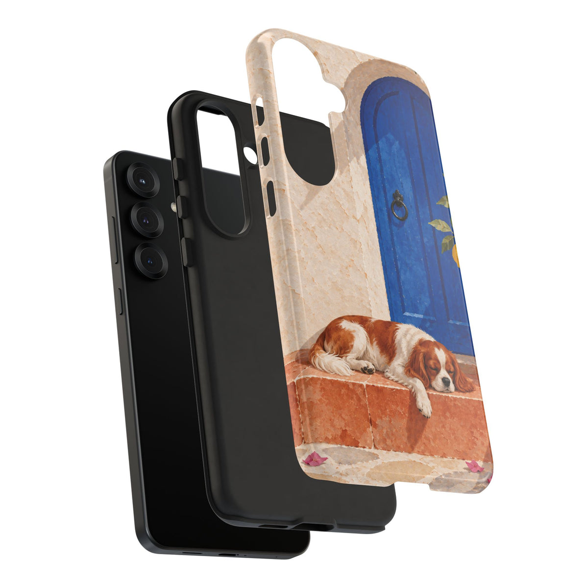 Cavalier King Charles Spaniel Blue Door Siesta Phone Case - Multicolor Phone Case