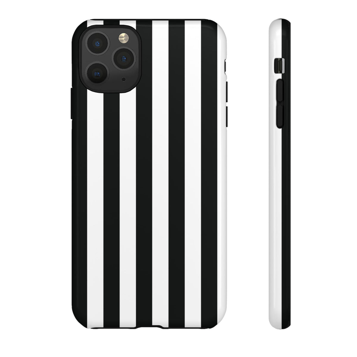 Simple Black & White Stripe Pattern Phone Case - White Phone Case - iPhone 11 Pro Max / Glossy