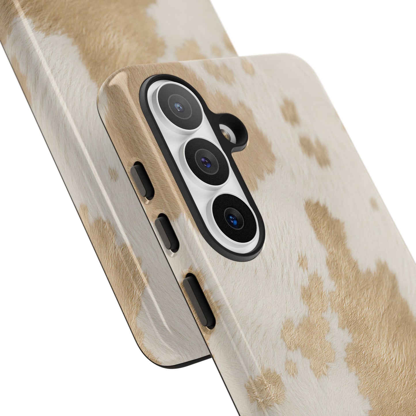 Elegant Champagne Cow Print Phone Case