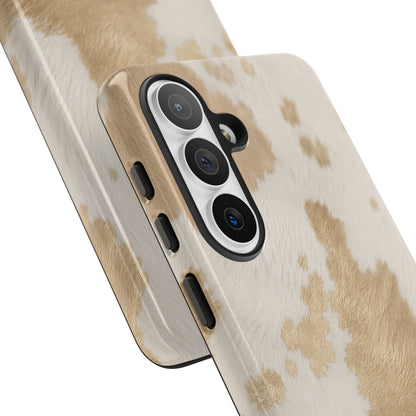 Elegant Champagne Cow Print Phone Case