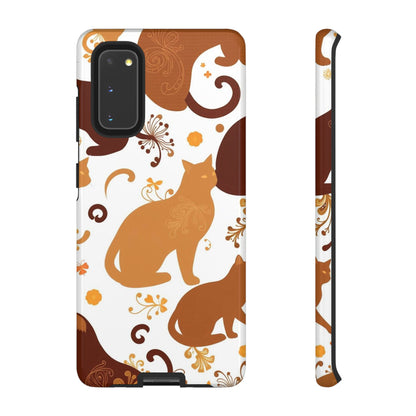 Samsung Galaxy S20 / Glossy Phone Case - Abstract Cat Pattern Phone Case