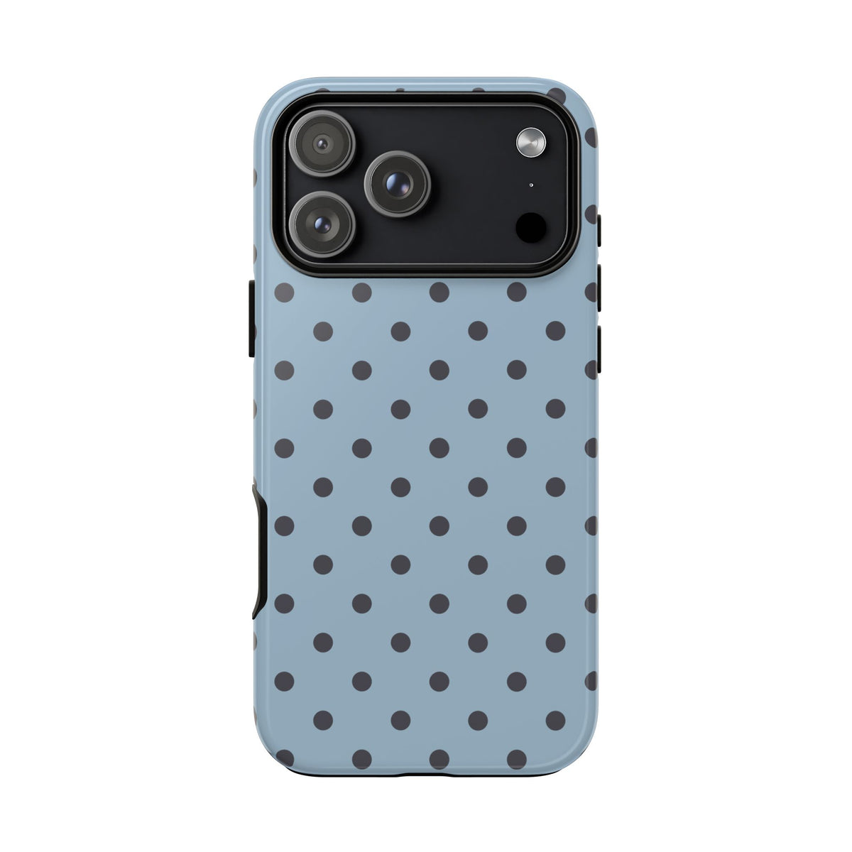 Light Blue with Dark Blue Dot Pattern Phone Case - Blue Phone Case - iPhone 18 Pro Max / Glossy