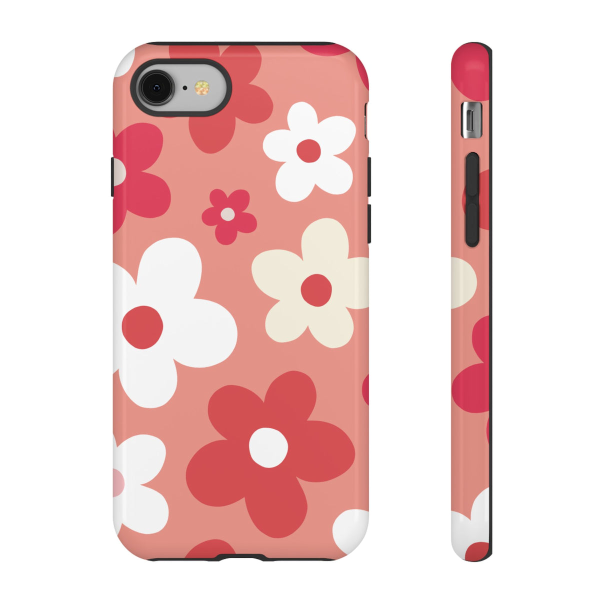 Cute Pink Daisy Pattern #1 Phone Case - Pink Phone Case - iPhone 8 / Glossy