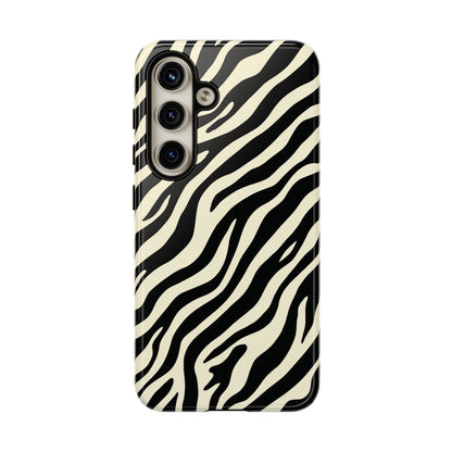 Chic Ivory Zebra Print Phone Case