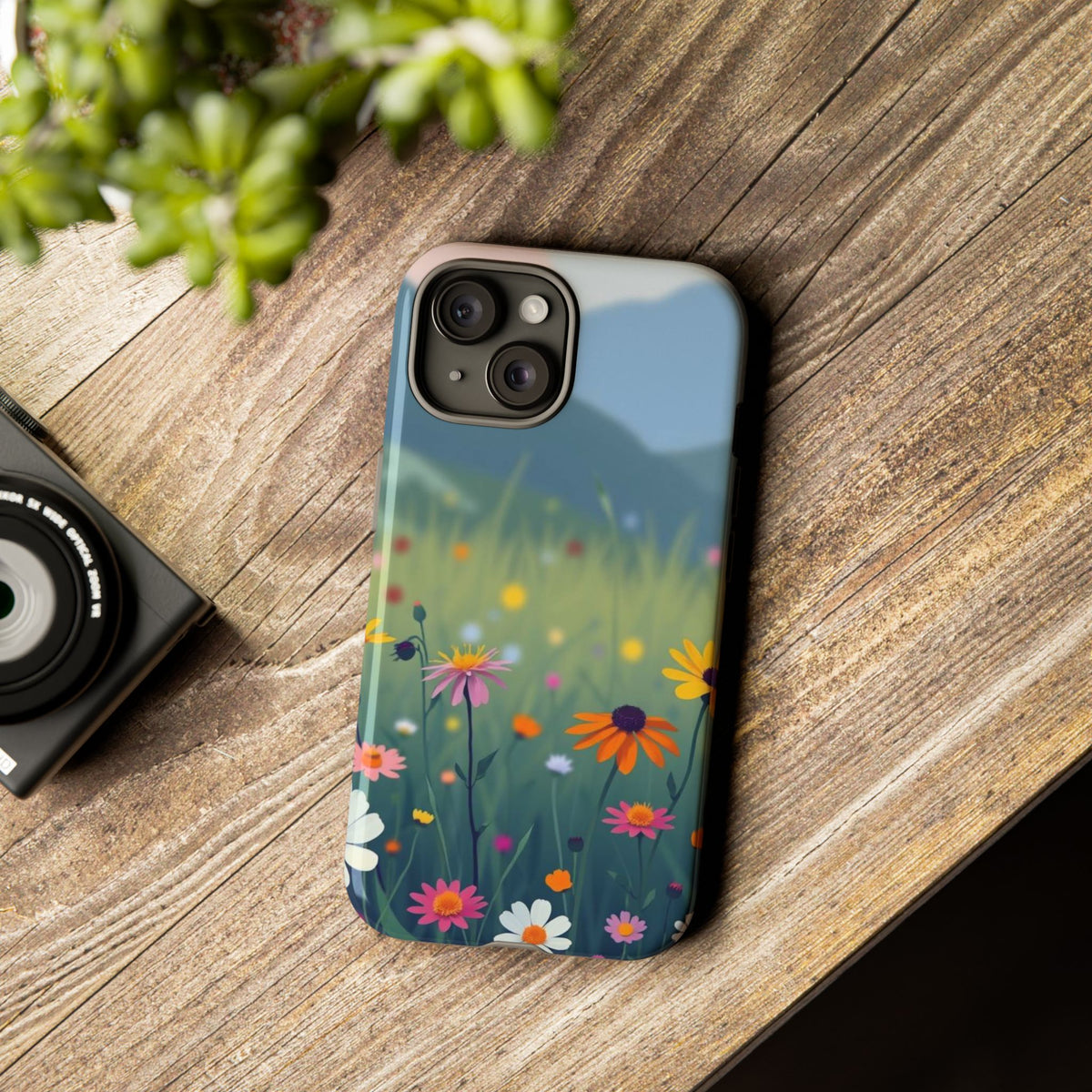 Vibrant Meadow Design Phone Case - Multicolor Phone Case