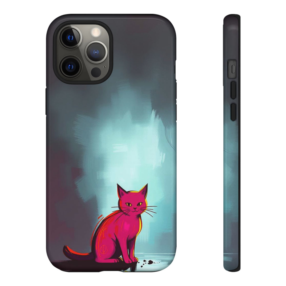 Pop Art Moody Cat Design Phone Case - Multicolor Phone Case - iPhone 12 Pro Max / Glossy