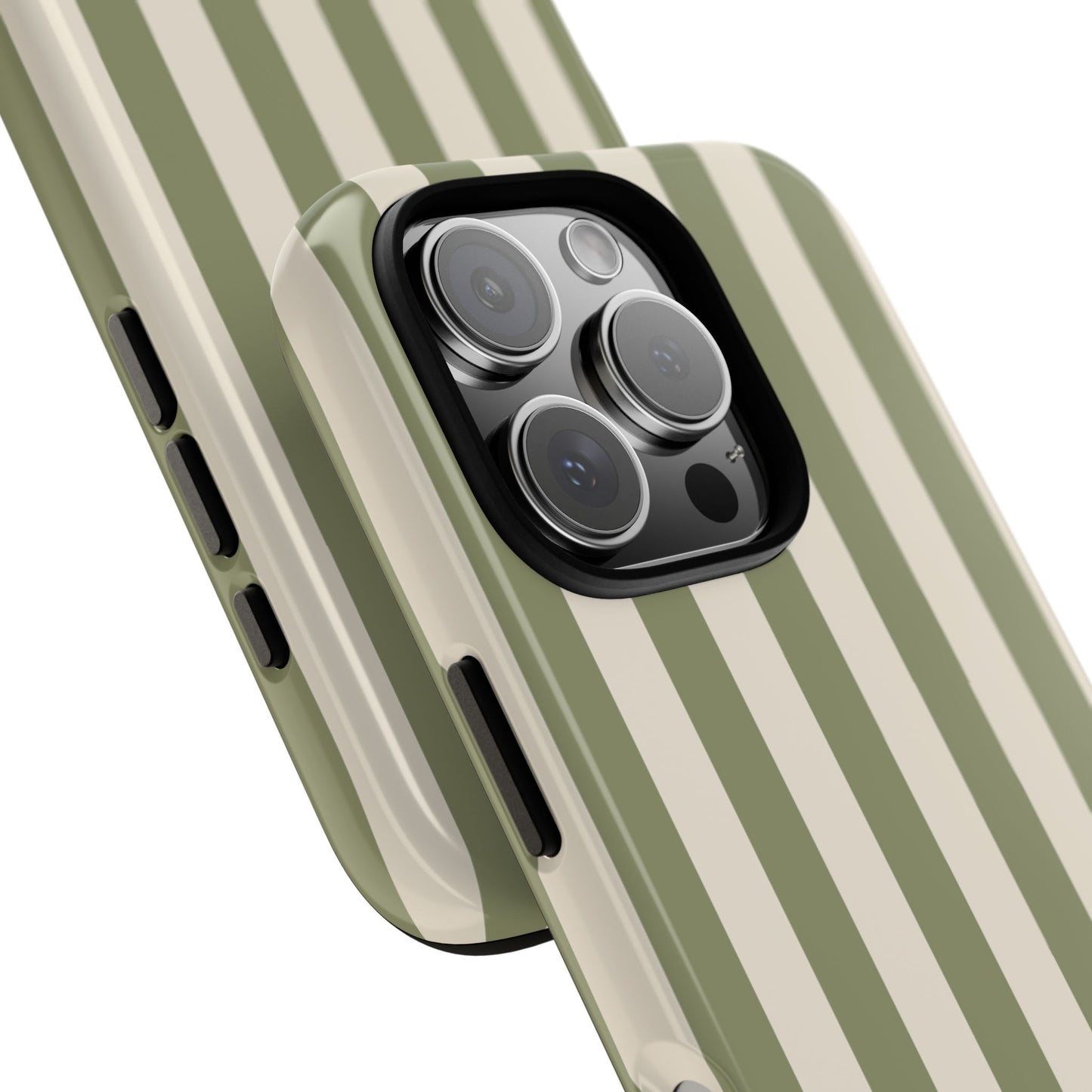 Phone Case - ’Olive & Beige Stripe Pattern’ Phone Case
