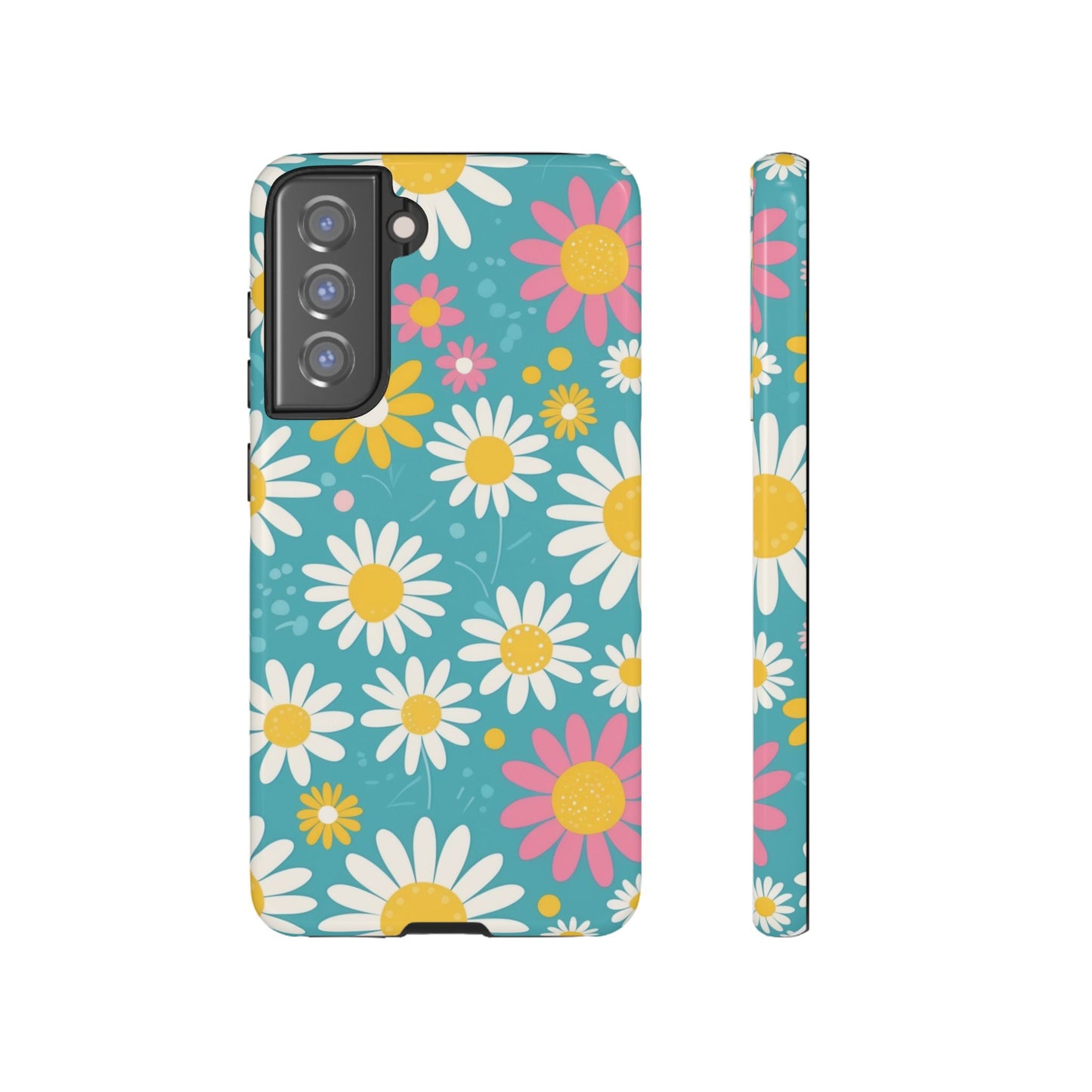 Samsung Galaxy S21 FE / Glossy Phone Case - Daisies Floral Pattern 5 Phone Case