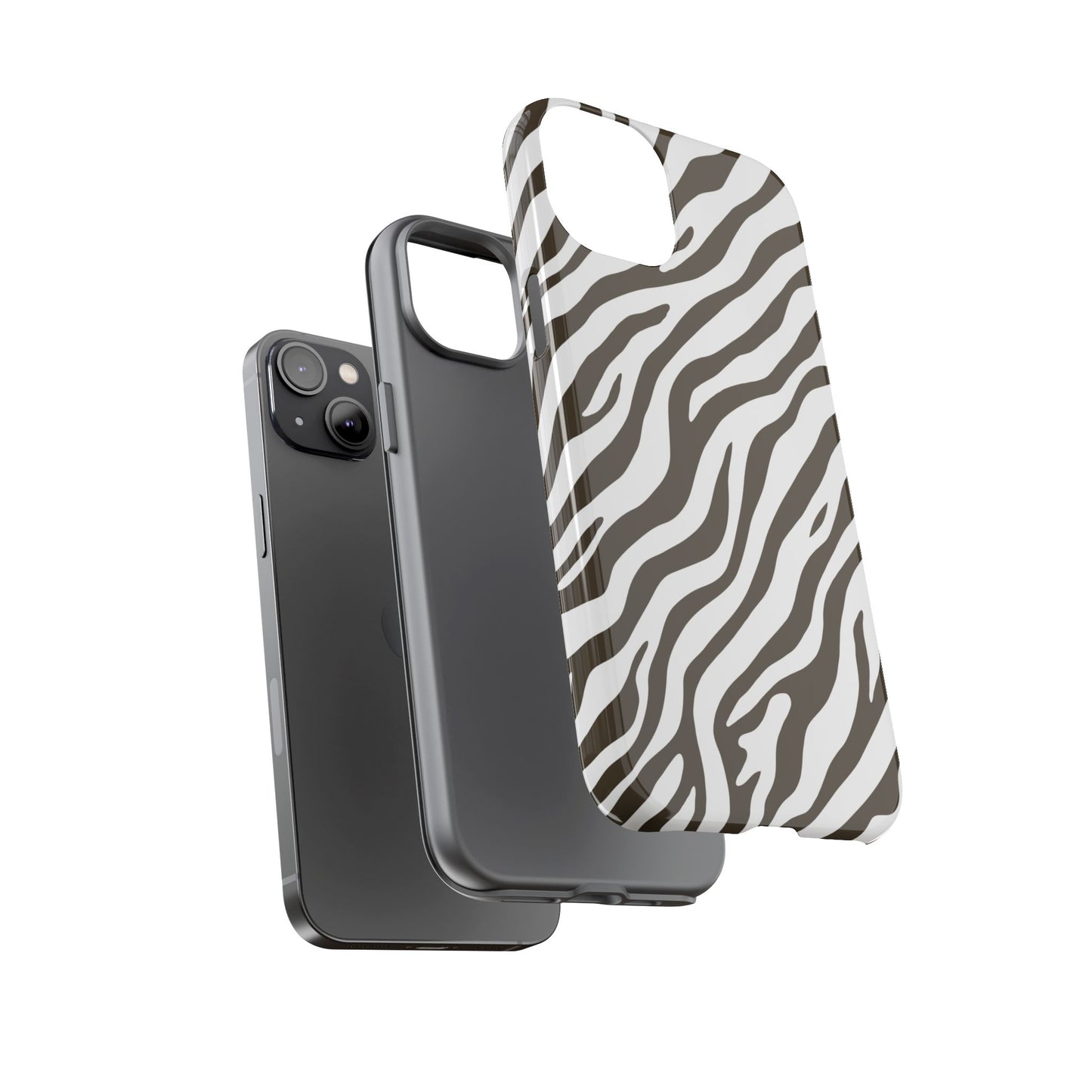 Stylish Mocha Zebra Print Phone Case