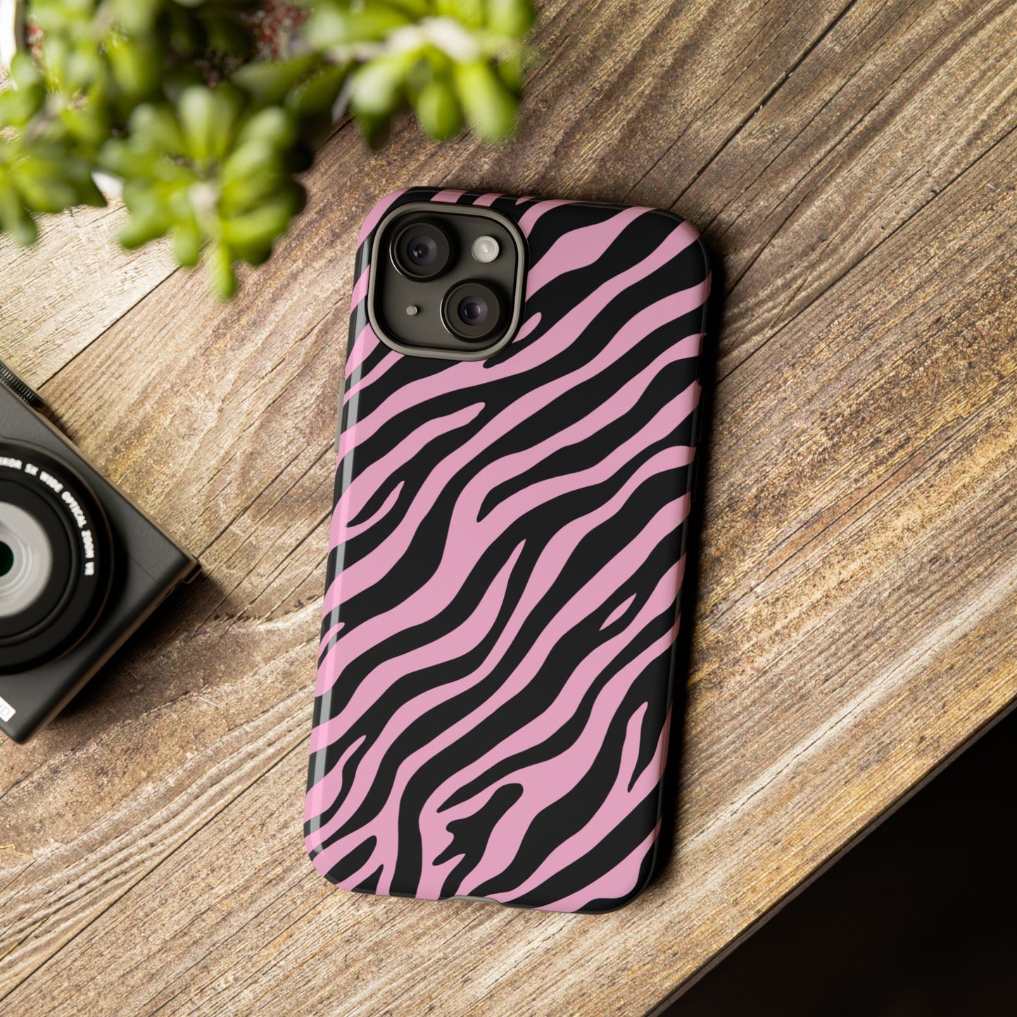 Stylish Blush Zebra Print Phone Case
