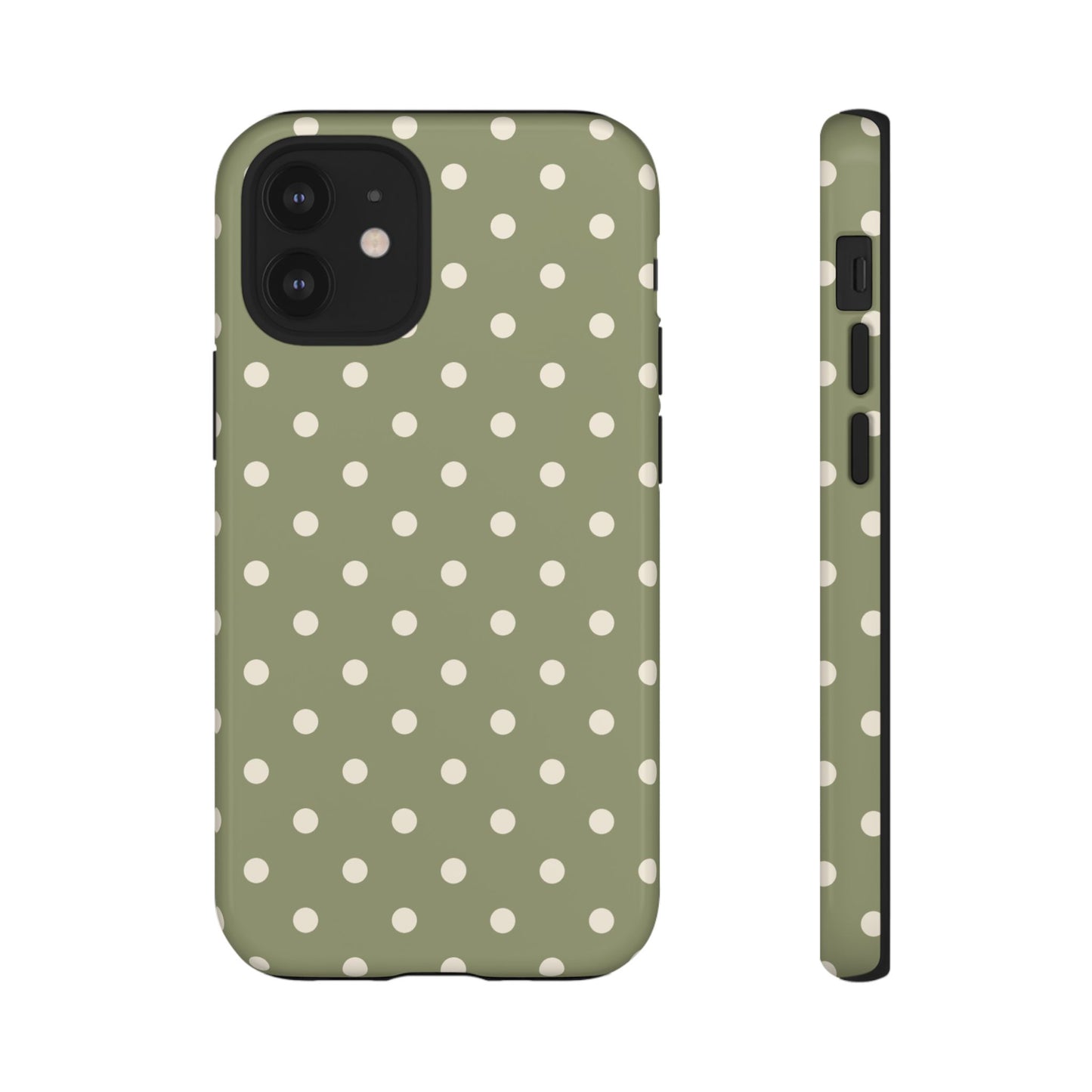 Green & White Dot Pattern Phone Case