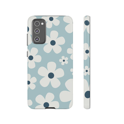 Cute Light Blue Daisy Pattern Phone Case - Blue Phone Case - Samsung Galaxy S20 FE / Glossy