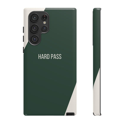 Samsung Galaxy S22 Ultra / Glossy Phone Case - Sassy Statement Case ’Hard Pass’ in Green & White
