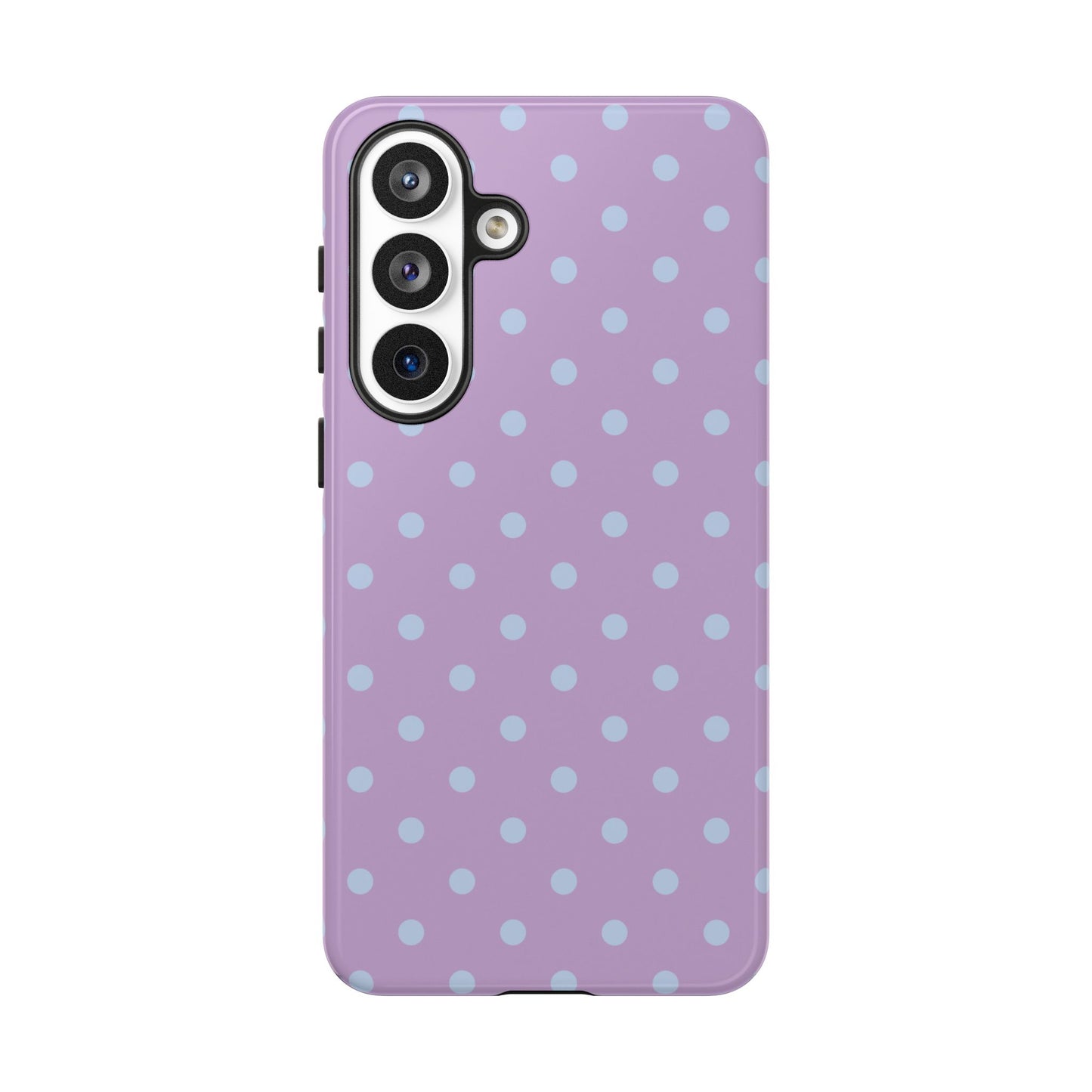 Trendy Lilac & Ice Blue Dot Pattern Phone Case
