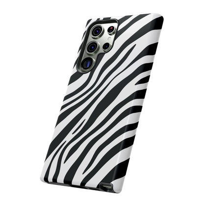 Modern Monochrome Zebra Print Phone Case