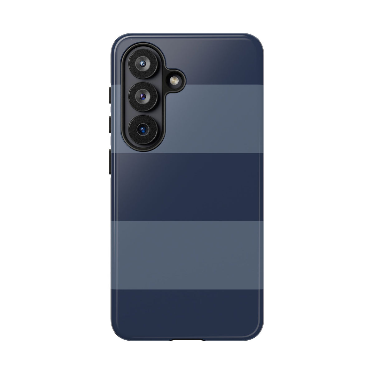 Dark Blue Horizontal Stripe Pattern Phone Case - Blue Phone Case - Samsung Galaxy S26 / Glossy