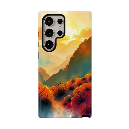 Samsung Galaxy S24 Ultra / Glossy Phone Case - Ideallic Watercolour Sunset Design Phone Case