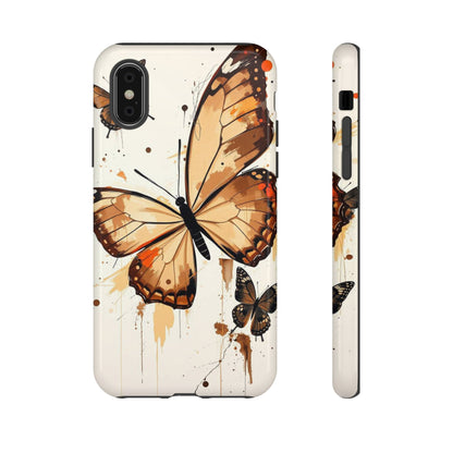 iPhone XS / Glossy Phone Case - Acrylic Style Butterflies Design Phone Case