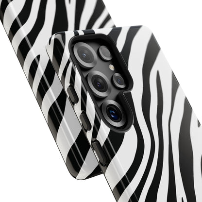 Modern Monochrome Zebra Print Phone Case
