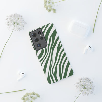 Modern Sage Zebra Print Phone Case