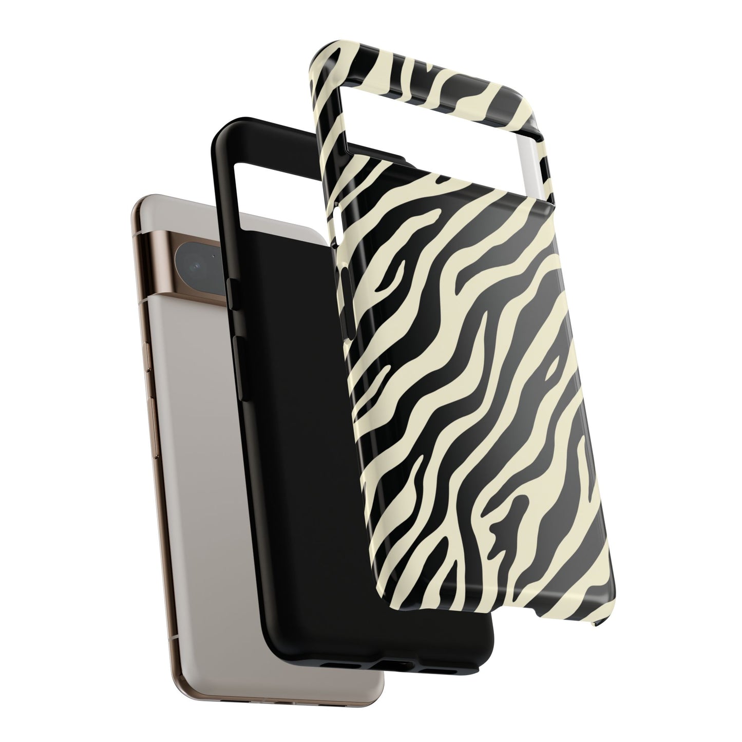 Chic Ivory Zebra Print Phone Case